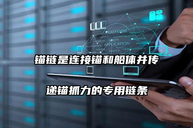 锚链是连接锚和船体并传递锚抓力的专用链条